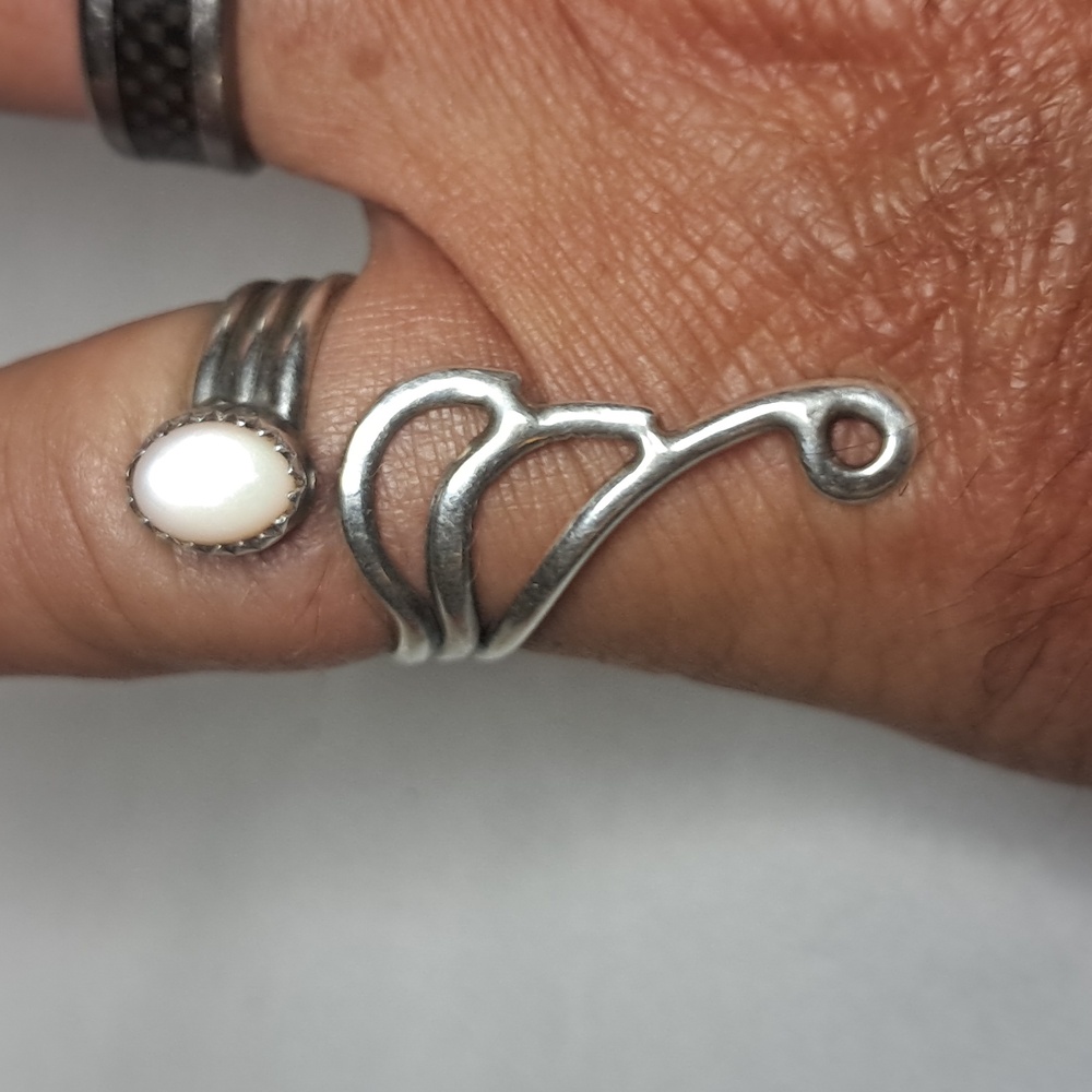 Navajo Sterling and Mother of Pearl - signed